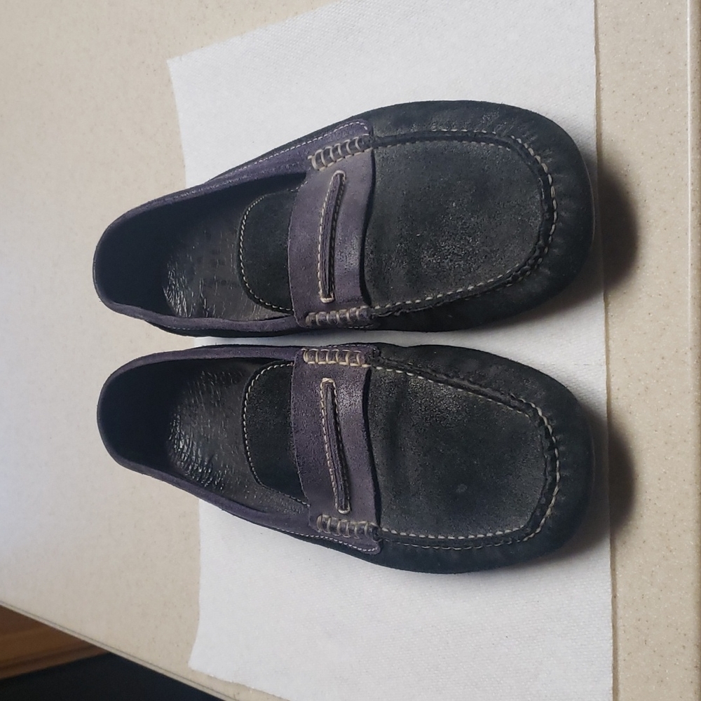 Donald J. Pliner Men's Navy Blue Distressed Loafers/Shoes Size 8, GUC